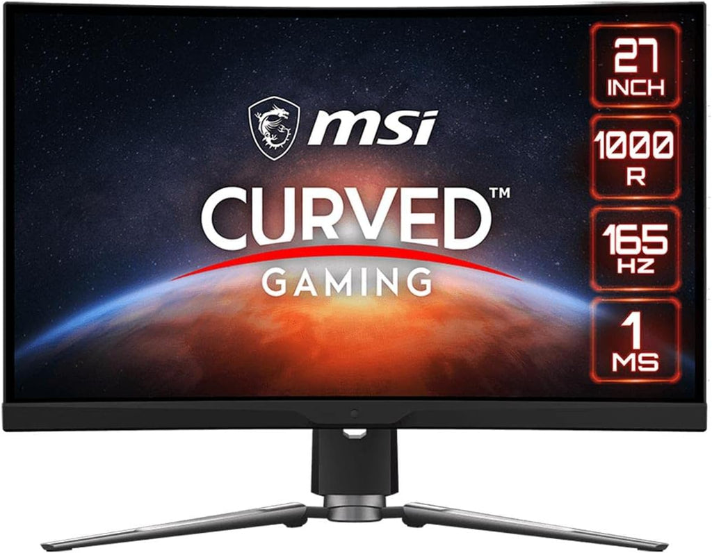 MSI MPG ARTYMIS 273CQR, 27' Gaming Monitor, 2560 x 1440 (QHD), VA, 165Hz, FreeSync Premium, HDR 400, HDMI, Displayport, USB C, Tilt, Swivel, Height Adjustable