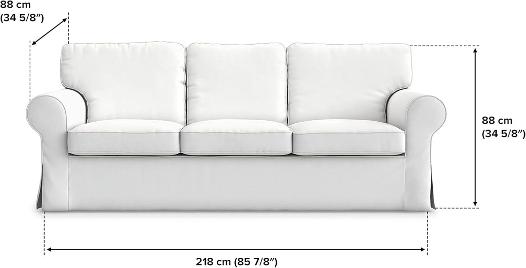 Ektorp Sofa Cover 3 Seat Replacement for IKEA Ektorp Sofa Cover, Ektorp Couch Cover, Ektorp Cover Only!(Daily Off White)