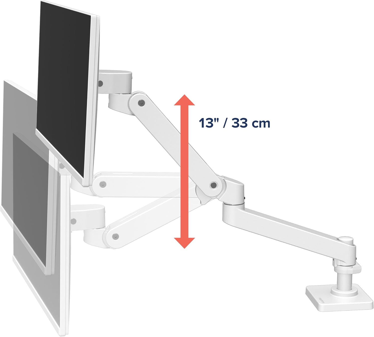 Ergotron – Upgraded LX Pro Premium Monitor Arm, Single Monitor Desk Mount – fits Flat Curved Ultrawide Computer Monitors up to 34 Inches, 4 to 22 lbs, VESA 75x75mm or 100x100mm – White