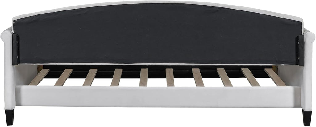 Merax Twin Size Modern Luxury Tufted Button Daybed, Upholstered Twin Daybed Frame, Sofa Bed for Bedroom, Living Room, Twin, Beige