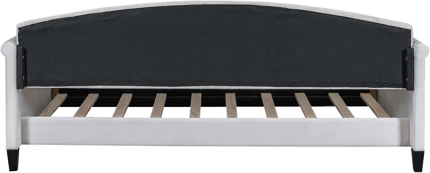 Merax Twin Size Modern Luxury Tufted Button Daybed, Upholstered Twin Daybed Frame, Sofa Bed for Bedroom, Living Room, Twin, Beige
