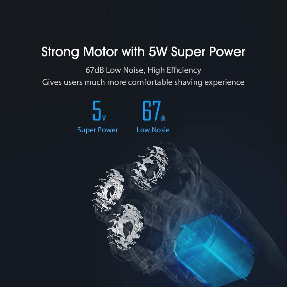 Electric Shavers for Men,Dry Wet Waterproof Man Rotary Facial Shaver Portable Face Shaver Cordless Travel USB Rechargeable with Beard Trimmer Led Display for Dad Husband Shaving