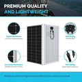 Renogy 200W 12V RV Solar Panel Kit N-Type - Adventurer 30A LCD PWM Charge Controller + Mounting Brackets for RVs, Boats, Trailers, Campers, Marine & Off - Grid Systems
