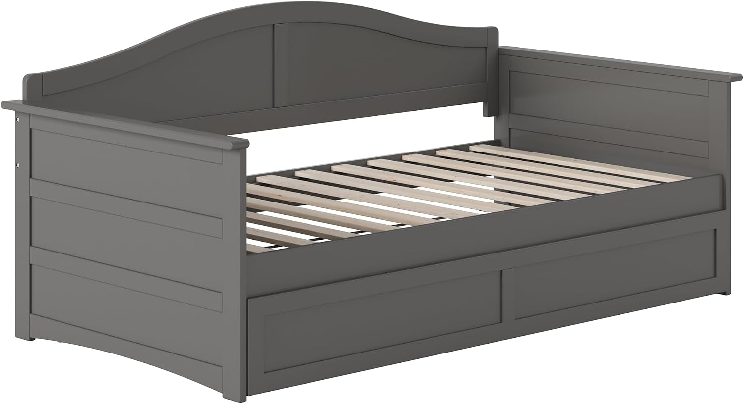 AFI, Acadia Twin Size Wood Daybed Frame with Twin Trundle, Grey
