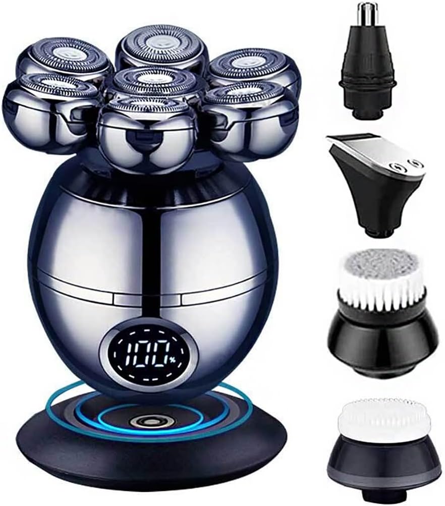 Electric Razor for Men, 7D Floating Cutter Head Base Charging Portable Electric Shaver for Men Face Beard Trimmer Clipper Man Waterproof Shaving Machine