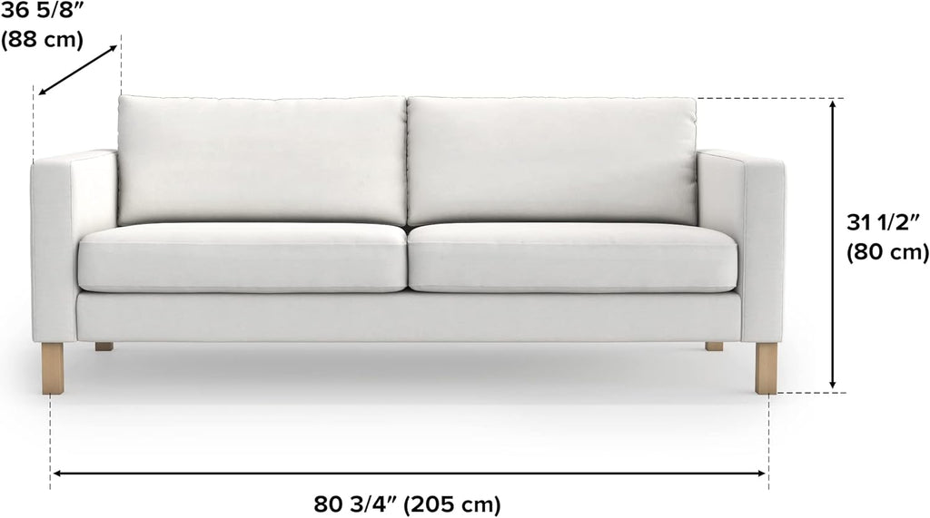 MASTERS OF COVERS SLIPCOVER ONLY! Karlstad Replacment Slipcover Snug Fit Karlstad 3 Seat (Not 2 Seat) Sofa Cover Slipcover for The IKEA Karlstad Three Seat -Orange