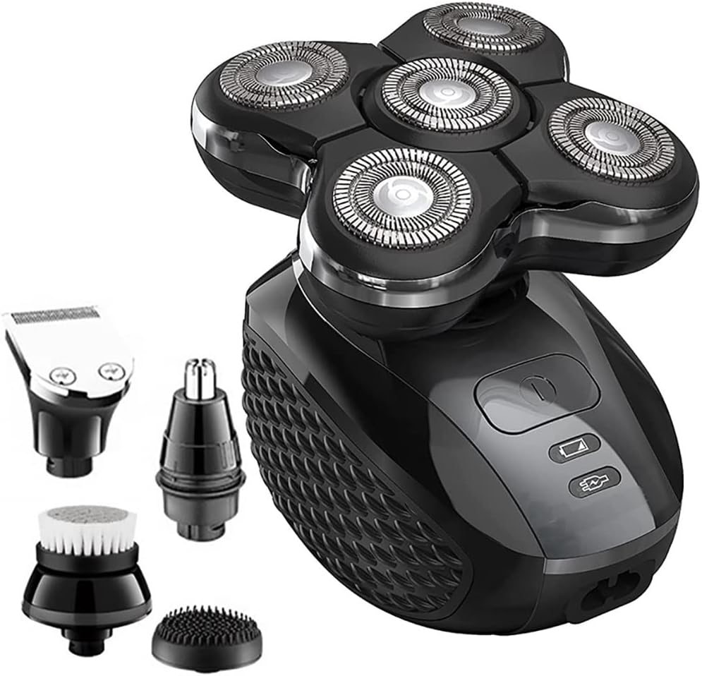 Electric Razor for Men, Powerful 5-blade Rechargeable Beard Head Electric Shaver For Men Body Hair Trimmer Electric Razor Shaving Machine Beard Grooming