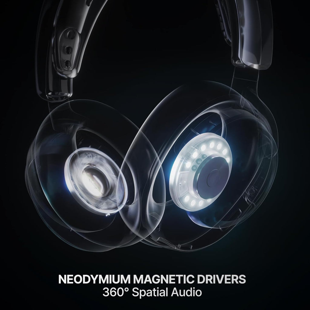 SteelSeries Arctis Nova 7X Wireless Gen 2 Gaming Headset - Real-Time App Control, 50+ HR Play, Neodymium Drivers, Mix 2.4GHz/Bluetooth, Xbox, PC, PS5/PS4, Switch 1/2, Mobile - White