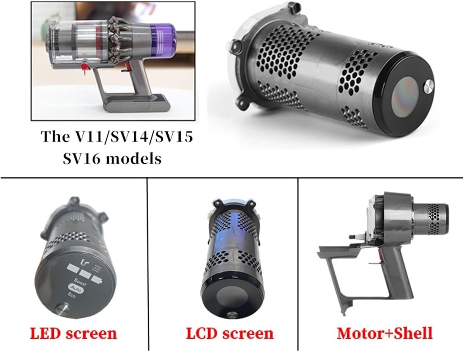 Compatibility for Dyson V11 SV14 SV15 Motor Accessories Assembly Host Handle Shell Robot Vacuum Cleaner Replacement Spare Part(LCD Screen Motor)