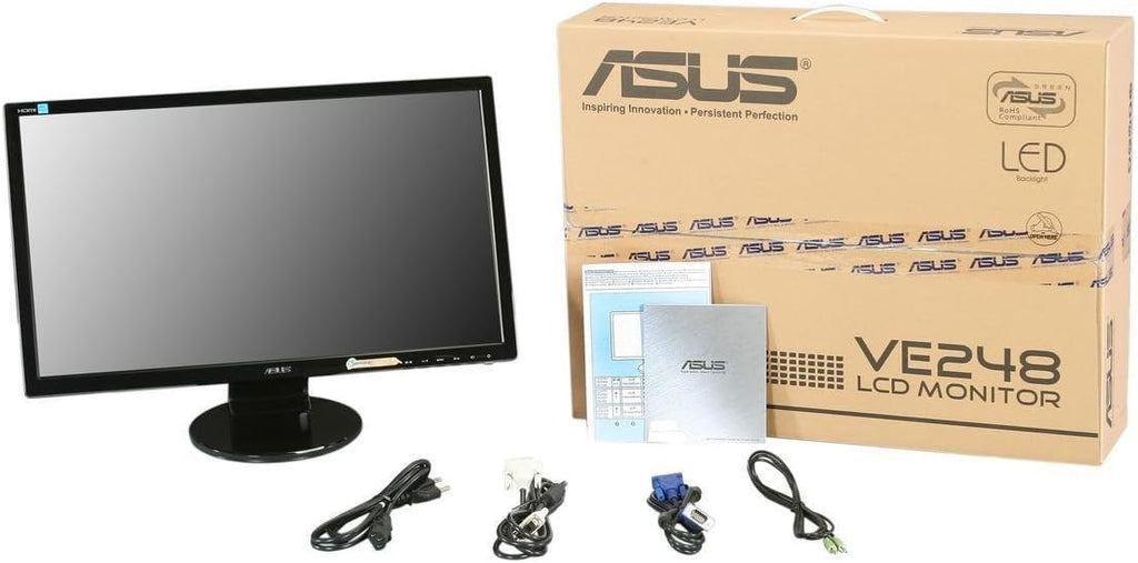 ASUS VE248H 24' Full HD 1920x1080 2ms HDMI DVI VGA Back-lit LED Monitor