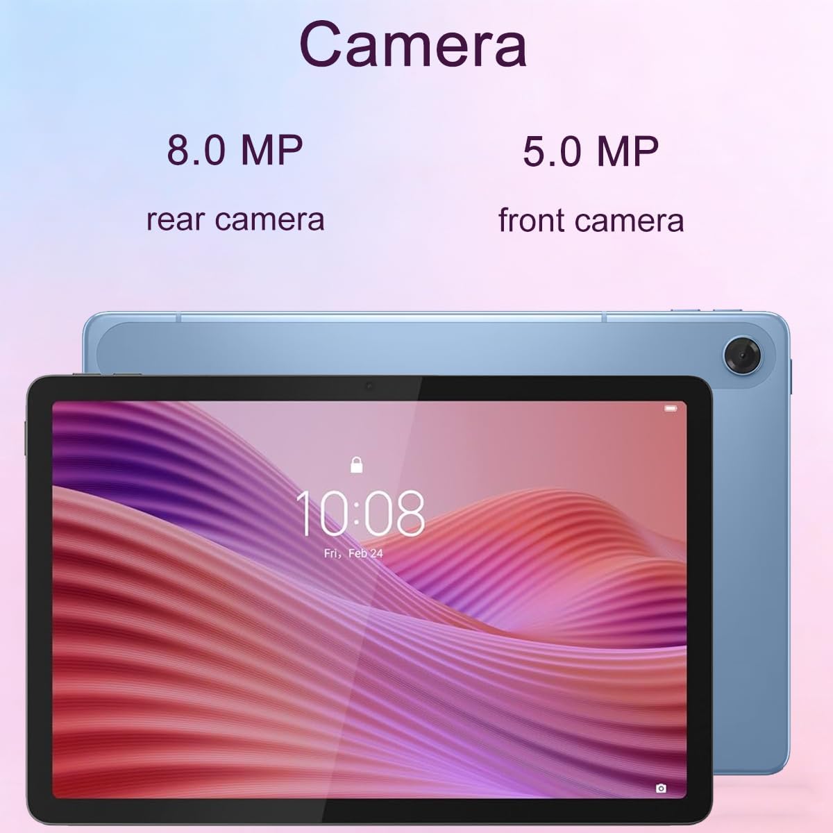 Lenovo Tab M10 10.1' Idea Android Tablet, 256GB Storage (128GB eMMC+128GB SD Card), FHD+ (1920x1200), 8-Core MediaTek, Lightweight Design for Kids, Student, Gaming, Long Battery Life, 8MP+5MP Camera
