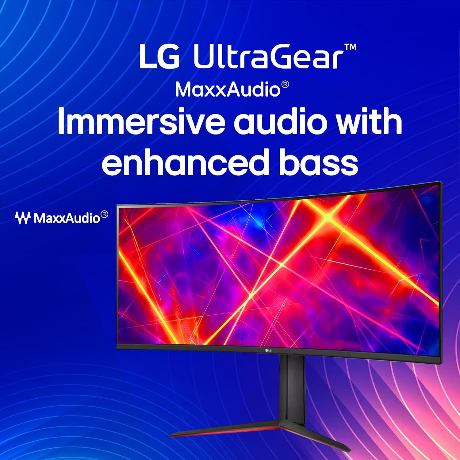 LG 34' Curved Ultragear Gaming Monitor, QHD(3440x1440), 160Hz, AMD FreeSync, HDR10, sRGB 99%, Built-in Speakers, Multitasking and Content Creation, DisplayPort & HDMI, Tilt/Height Adjustable Stand