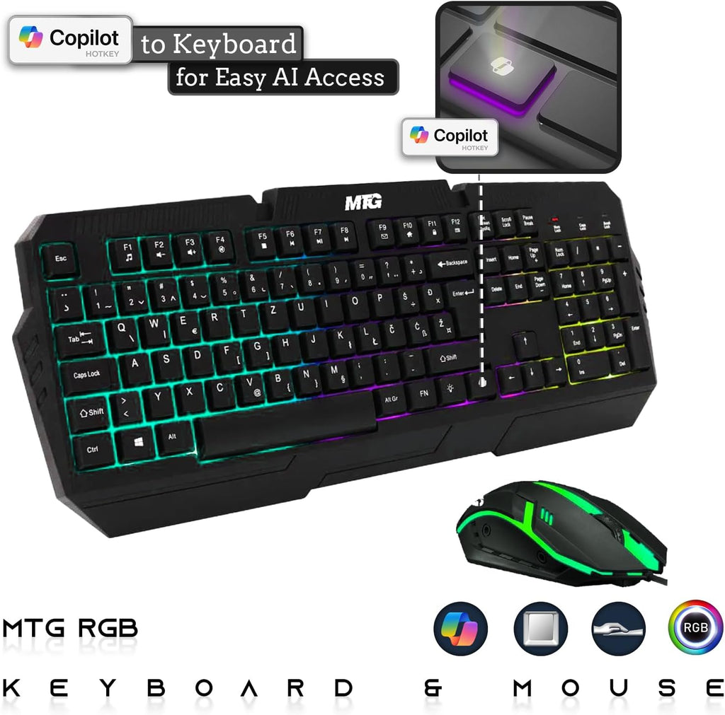 HP Dark Single Premium Desktop Computer PC – AMD Processor,16GB RAM,512GB SSD,RGB Keyboard with AI Copilot Key and Mouse,RGB Soundbar,Windows 11(Renewed)