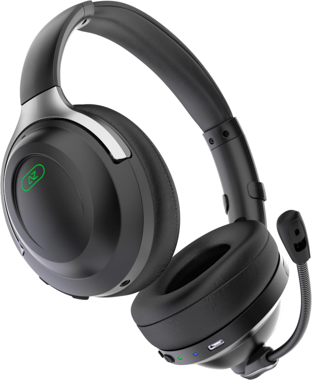 ACEZONE A-Spire Wireless Gaming Headset, Tournament-Grade Hybrid ANC, Ultra-Low Latency, Flip-to-Mute Mic, App EQ, 35+ Hr Battery, 270g, 2.4GH, BT, USB-C, 3.5mm, for PC, MacOS PS4/PS5, Switch, Mobile