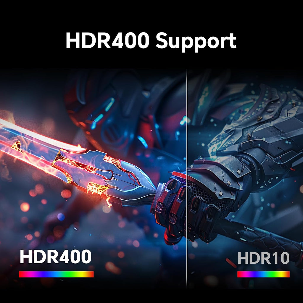 KTC 24 inch Gaming Monitor QHD 180Hz, Fast IPS 1440p Computer Monitor, Up to 185Hz, 1ms, G-Sync/FreeSync, HDR400, Height Adjustable, 2 x HDMI, 1 x DP H24T7 (Renewed)