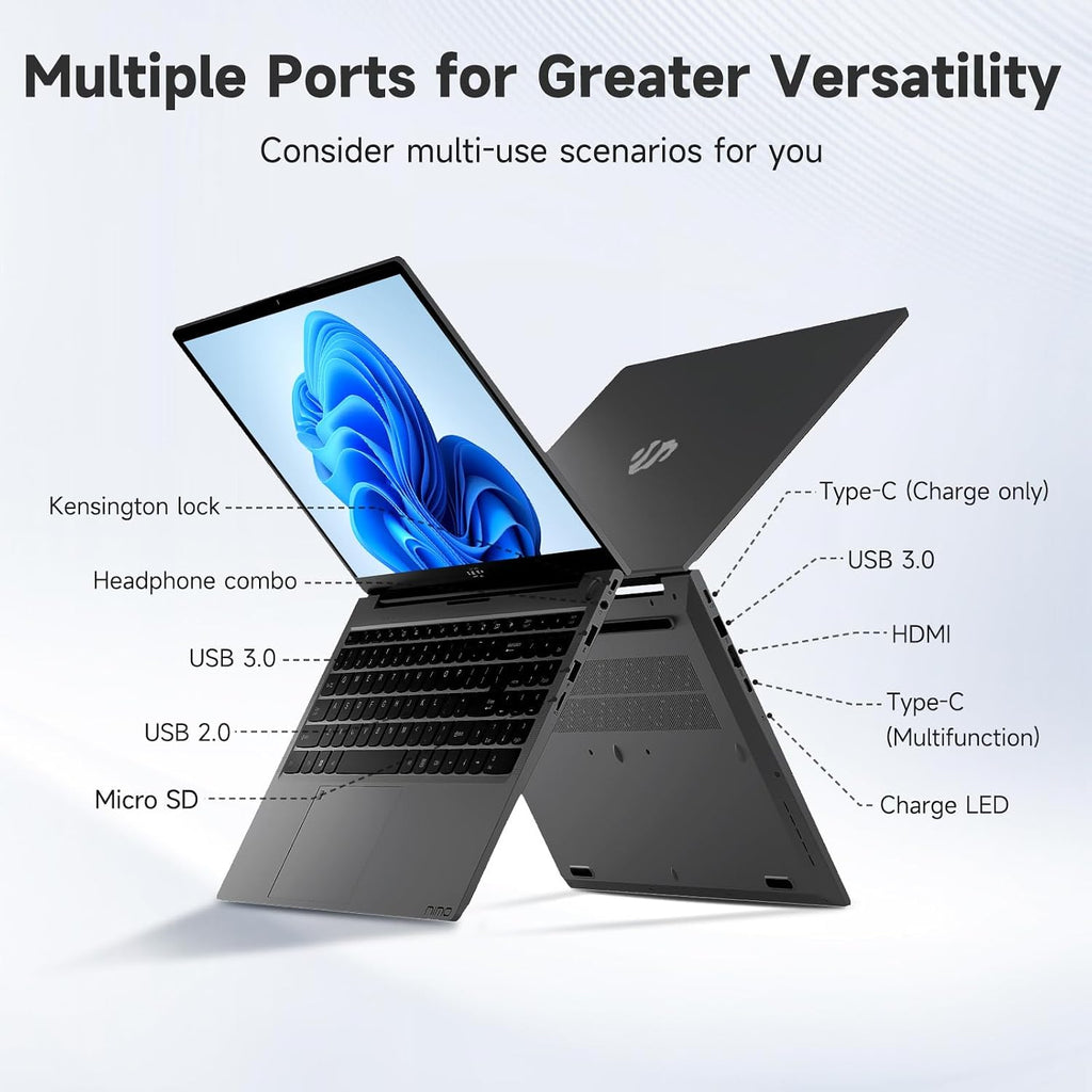 NIMO 15.6' IPS FHD-Business-Laptop, Intel 6 Core i3-1215U 16GB RAM 1TB SSD (Beat i5-1135G7, Up to 4.4GHz) Laptop-Computer with Fingerprint Backlit Keyboard 65W Type C Wi-Fi 6 Numpad Win 11