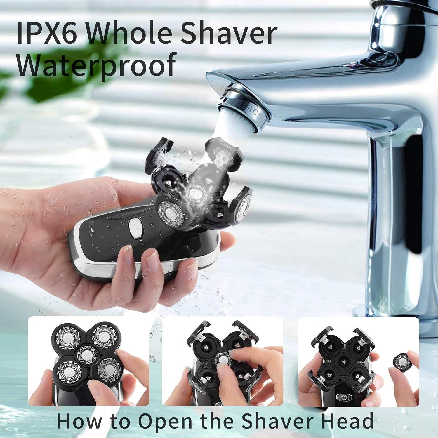 Electric Razor for Men, 5IN1 Multi Grooming Kit Digital Display Facial Electric Shaver Hair Trimmer Beard Body Electric Razor for Men Balds Shaving Machine