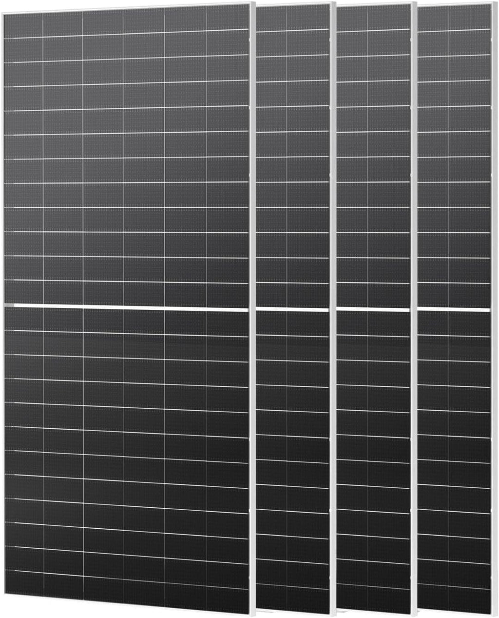 Renogy Solar Panels 4Pcs 590 Watt Bifacial N-Type12V 16BB Solar Panel, 25% High Efficiency Solar Module Monocrystalline for Garden Homes Farm Marine Off-Grid System Black