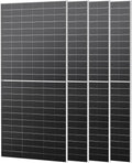 Renogy Solar Panels 4Pcs 590 Watt Bifacial N-Type12V 16BB Solar Panel, 25% High Efficiency Solar Module Monocrystalline for Garden Homes Farm Marine Off-Grid System Black
