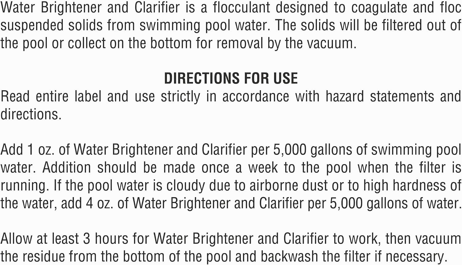 Robelle 1-Quart 12-Pack Premium Water Brightener and Clarifier, Pool Clarifier, Made in USA