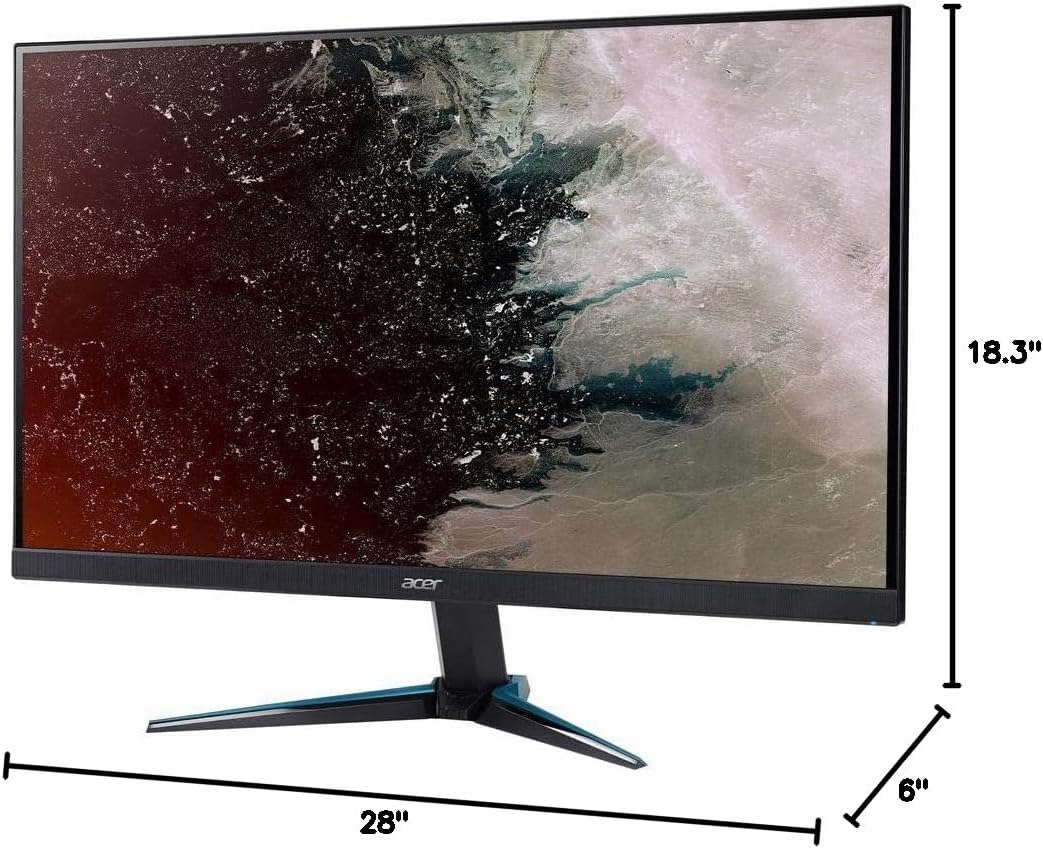 acer Nitro VG280K bmiipx 28' UHD (3840 x 2160) IPS Gaming Monitor with AMD FreeSync Technology, 4ms, 100% sRGB, DCI-P3 90%, HDR10 Technology (1 x Display Port and 2 x HDMI 2.0)