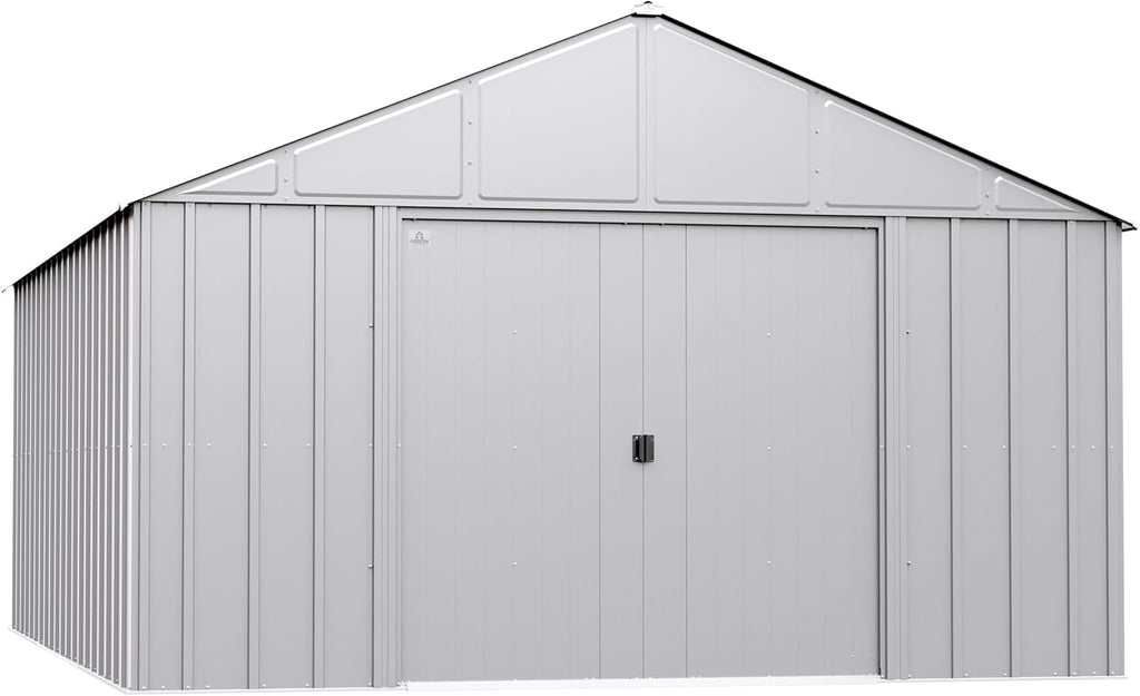 Arrow Classic Metal Shed, 12 x 17, Flute Grey