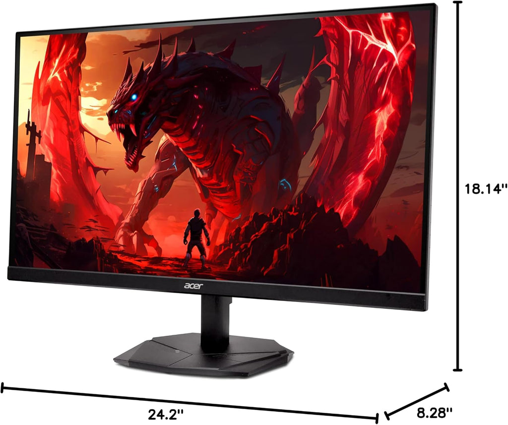 Acer Nitro 27 Inch WQHD 2560 x 1440 ZeroFrame Design IPS Gaming Monitor | AMD FreeSync Premium | Up to 240Hz Refresh | Up to 0.5ms | One Display Port 1.2 and Two HDMI 2.0 Ports | KG271U W3bmiipx