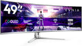 Philips Evnia 49M2C8900L - 49-inch DQHD OLED Curved Gaming Monitor, 144 Hertz, 0.03ms GtG, HDR400, Ambiglow, FreeSync Prem. Pro (5120 x 1440, HDMI 2.1, DisplayPort 1.4, USB-C, USB Hub) White
