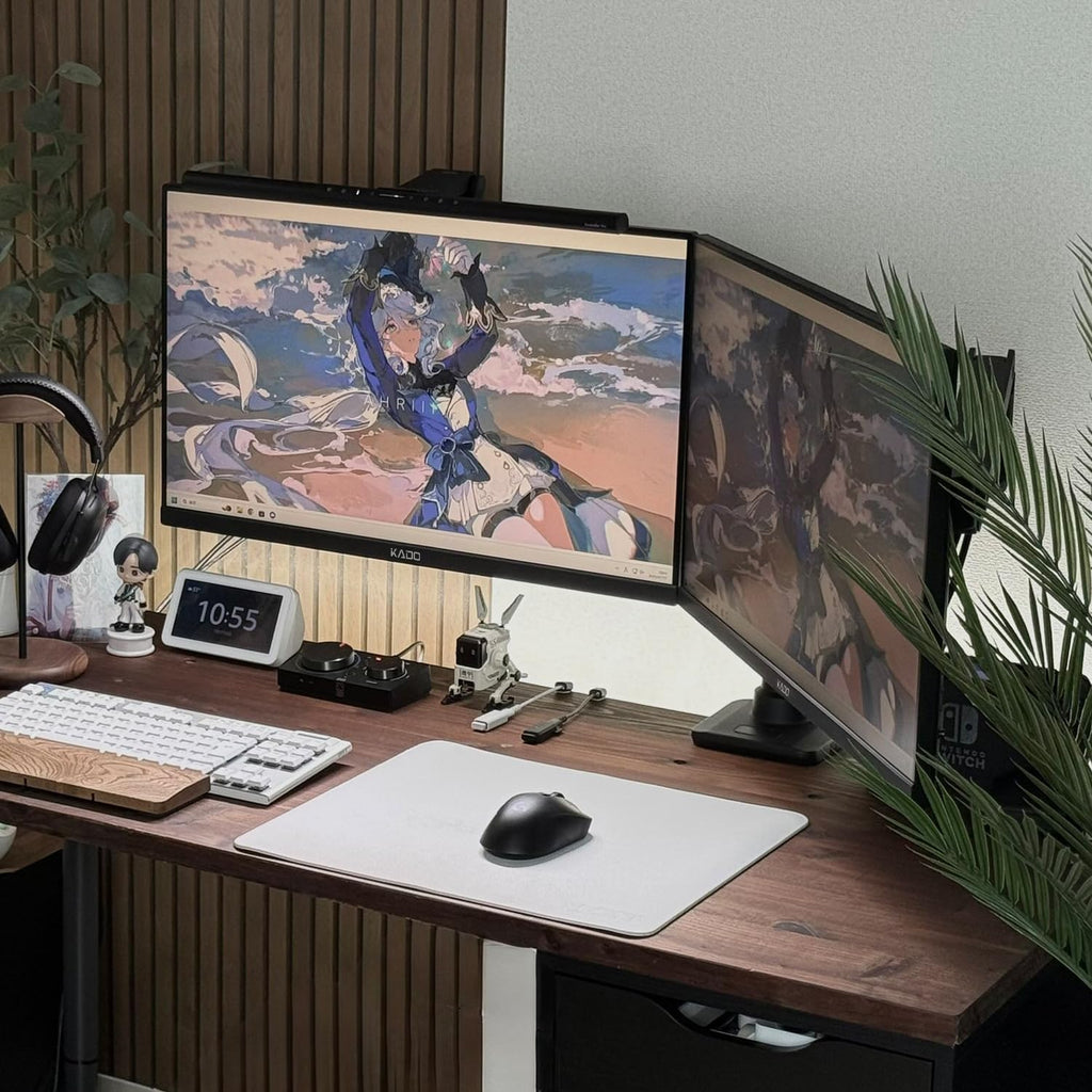 Kado Dual Gaming Monitor Setup - 2-Pack 24.5' 165Hz 1ms 1920x1080 Flat Screen, AMD FreeSync Premium, Panoramic Gaming Multi-View Split Screen Streaming, VESA Mount HDMI DisplayPort Built-in Speakers