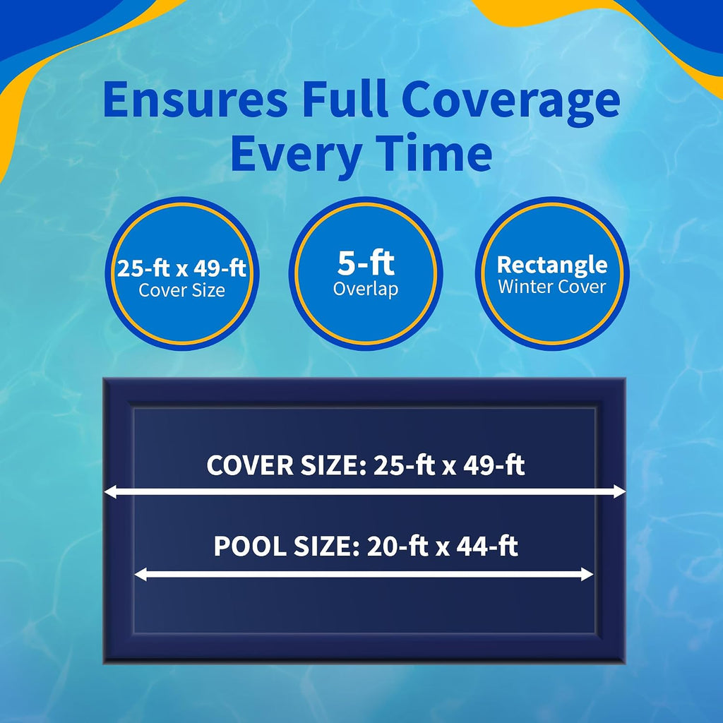 Blue Wave Gold 15-Year 20-ft x 44-ft Rectangular In Ground Pool Winter Cover