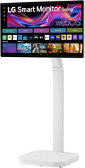LG Smart Monitor Swing 32U889SA-W 32' 4K UHD 3840x2160 IPS Touchscreen on a Fully Adjustable Wheeled Base HDR10, webOS, Built-in Speaker, HDMI, USB Type-C, Tilt/Height/Swivel/Pivot Stand,White Renewed