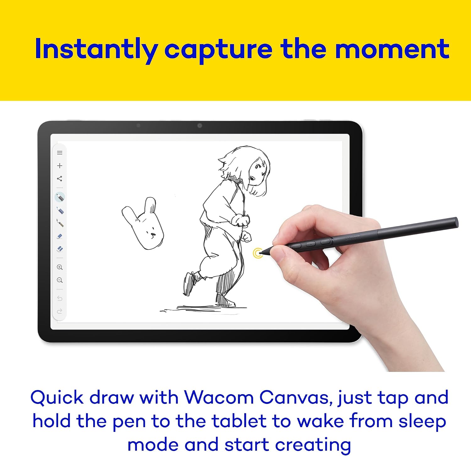Wacom MovinkPad 11, Android Mobile Drawing Tablet, 11' with Battery-Free Slim Pro Pen 3, 8GB RAM/128 GB Storage, Quick Draw Feature, Anti-Glare Etched Glass Matte Screen, No Computer Needed