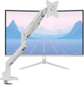 Pixio PXC278WAVE White 27 inch 180Hz Refresh Rate QHD 1440p Resolution 1650R Curve Fast VA Panel 1ms GTG Response Time HDR Curved Gaming Monitor and PS1S Wave White Single Monitor Arm
