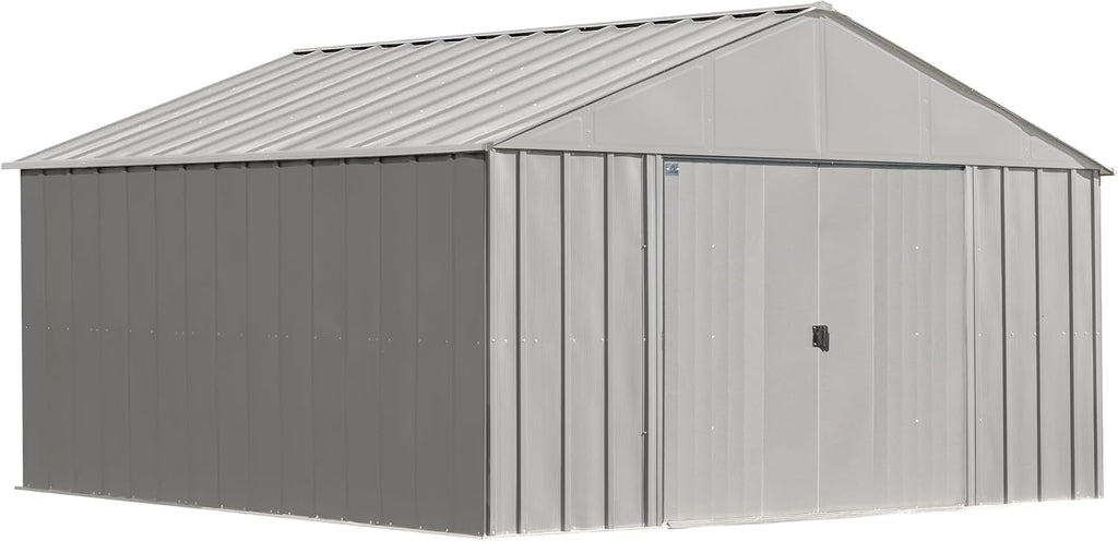 Arrow Classic Metal Shed, 12 x 12, Flute Grey