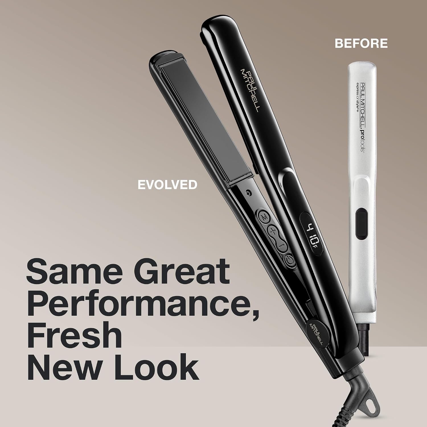 Paul Mitchell Style+ 1' Ceramic Flat Iron, Adjustable Heat Settings, for Straightening + Curling