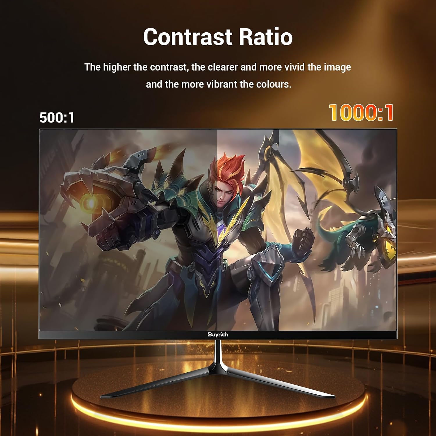 24.5 Inch Gaming Monitor, 200Hz Refresh Rate, FHD 1920x1080, Fast Response Time, Built-in Speakers, Metal Stand, VESA Compatible, for PC Gamers and Home Setup