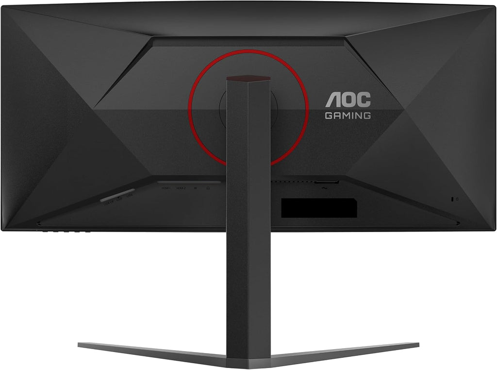 AOC Gaming CU34G4Z - 34 inch WQHD Curved Monitor, 240 Hz, FreeSync Prem., HDR400 (3440 x 1440, 1ms GtG, 2X HDMI 2.1, 1x DisplayPort 1.4, USB Hub) Black-Red
