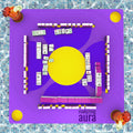 Floating Mahjong Table for Pool - Swimming Pool and Hot Tub Float Board for Card Games, Scrabble, Dominoes, Poker - Adults Pools Game Tray for Water and Lake - Domino Floater (Purple)