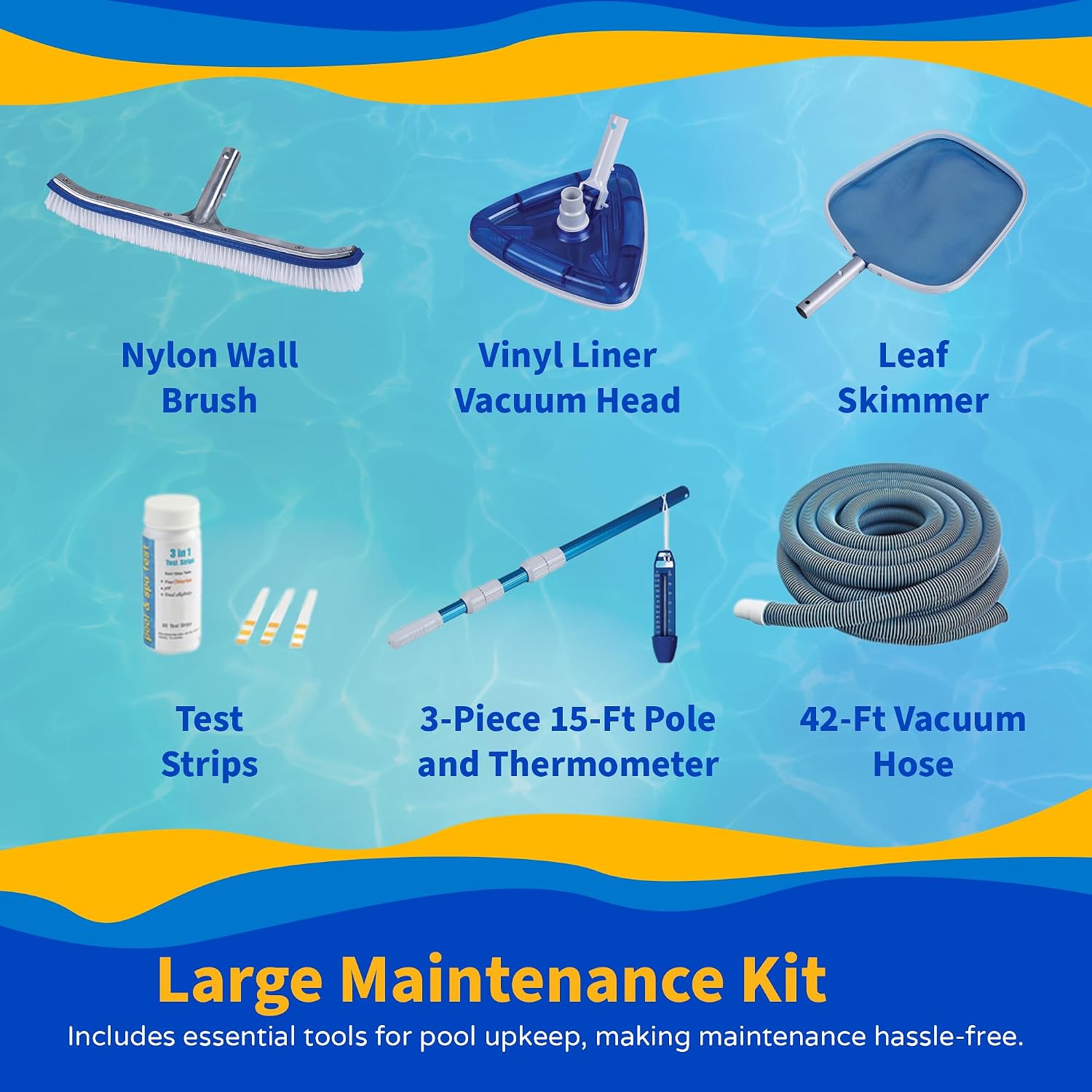 Blue Wave San Pedro 15x30-ft Oval 52-in Deep 6-in Top Rail Above Ground Steel Wall Swimming Pool Package