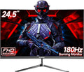 25 Inch Gaming Monitor, 144hz/180hz Computer Monitor FHD 1080P PC Monitors,Frameless Curved Monitors VA,sRGB 100%, DisplayPort, HDMI,Eye Care, Wall Mount Compatible (Black)