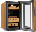 25L Electric Humidor with Upgraded Design, 200 Counts Large Capacity,Thermostatic Electric Cooler Cabinet with Digital LED Screen, Safety Lock,Smart Humidity & Temp Control, Gifts for Men