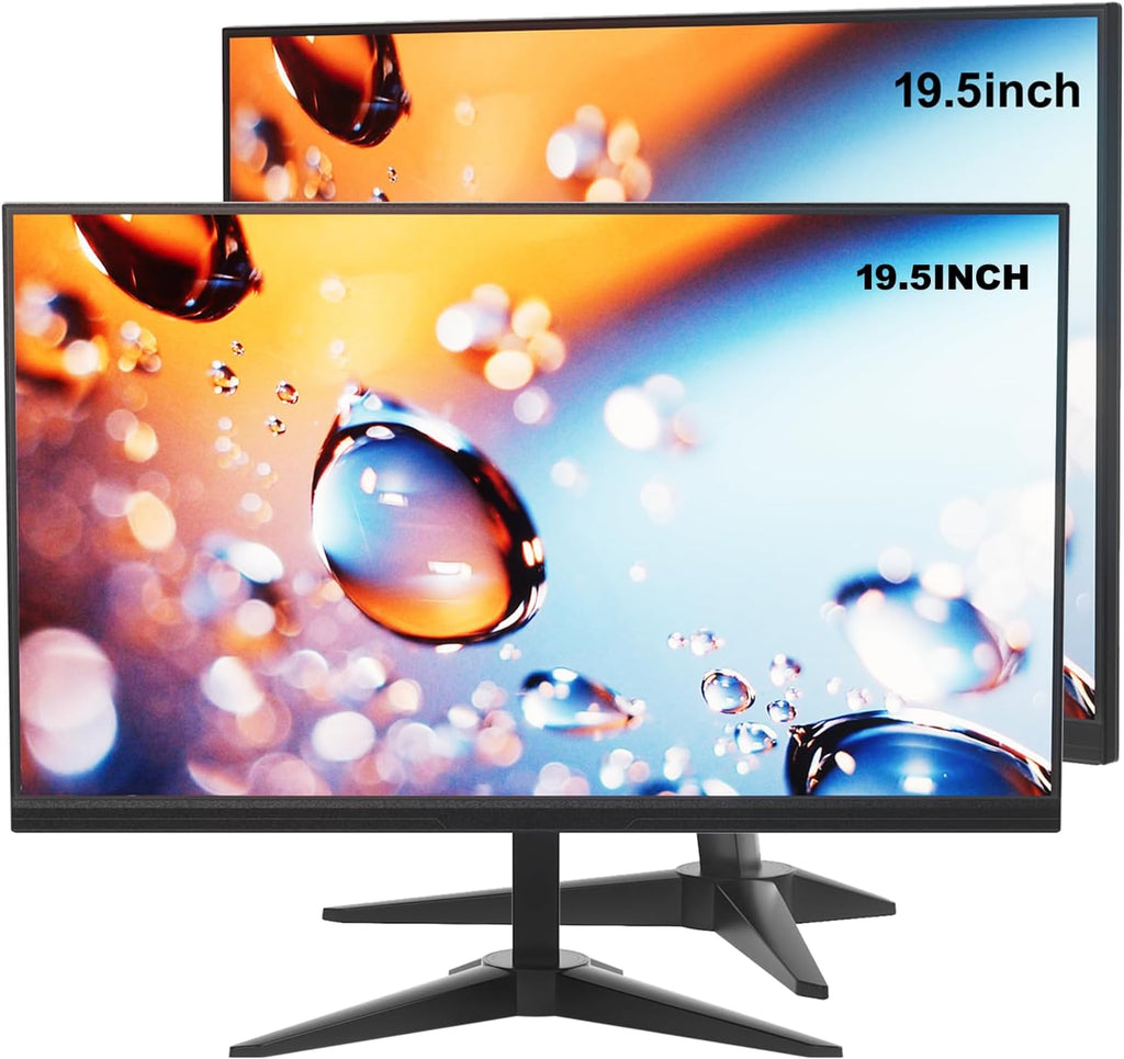 19.5-inch Professional HD Monitor (1440 x 900), 75Hz Refresh Rate Dual Pack, Without Audio, Visual Protection Technology, Blue Light Filter, and Flicker-Free Technology (HDMI and VGA Ports)