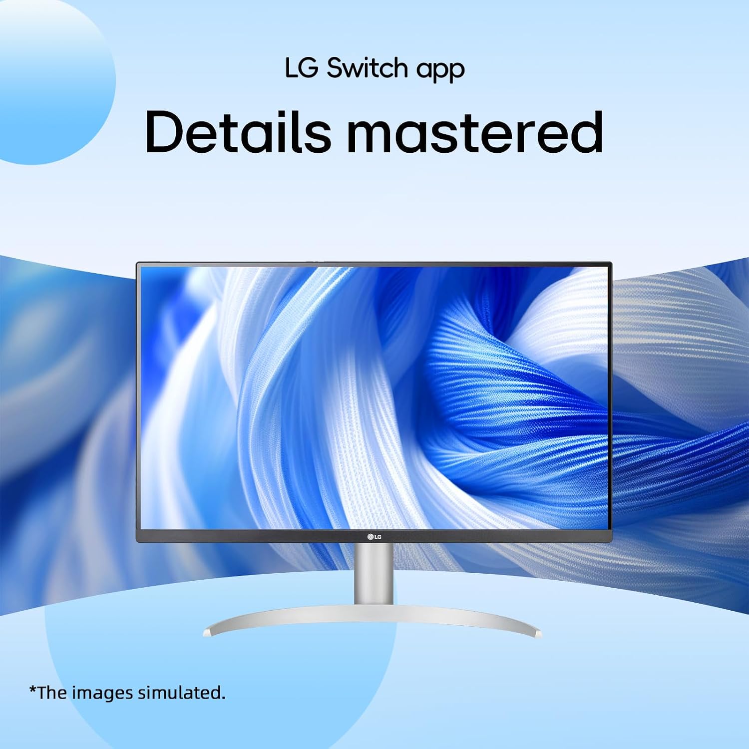 LG 27' Ultrafine 4K UHD (3840 x 2160) Monitor, 60Hz, VESA DisplayHDR™ 400, 5ms, Dynamic Action Sync, Flicker Safe, HDMI & DisplayPort, VESA Mount, Tilt/Height/Pivot Adjustable, White