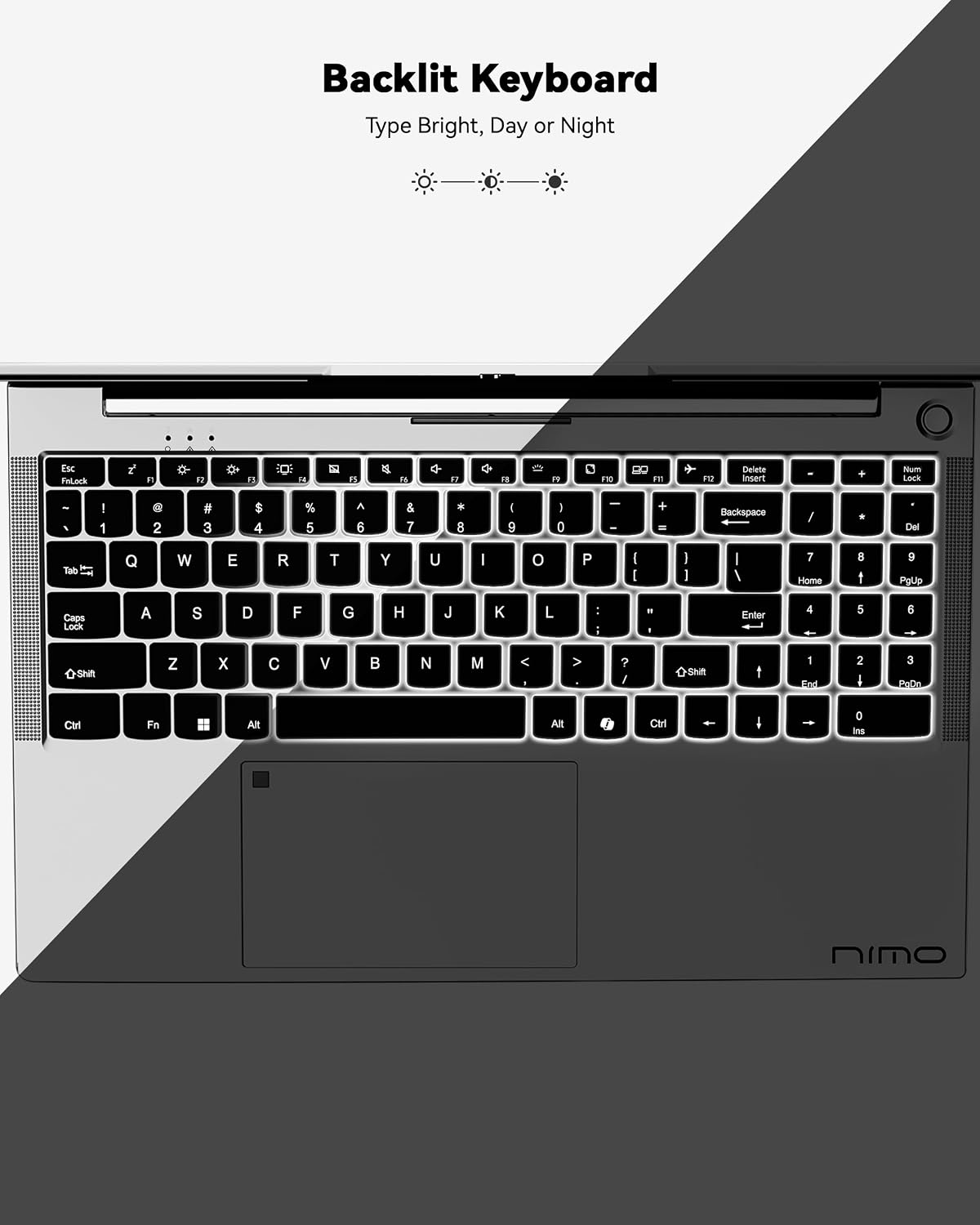 NIMO 15.6'' IPS FHD-Laptop, 16GB RAM 1TB SSD AMD Ryzen 5(Beat i5-1135G7, 4 Cores Up to 3.7GHz) Student Computer with 65W Type-C, 2 Years Warranty, Fingerprint, Backlit Keyboard, BT5.2, Numpad
