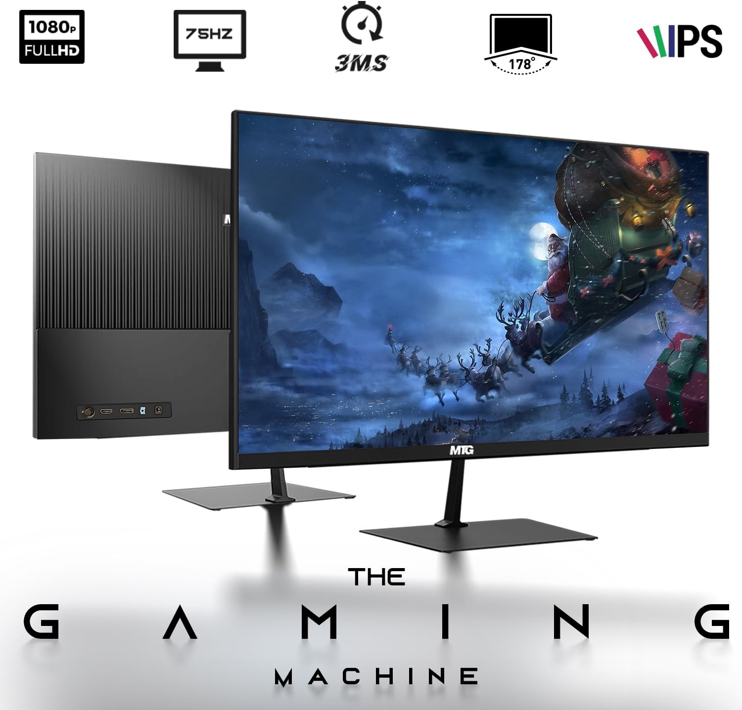 HP G4 Desktop RGB Computer PC Intel i7-8th Gen, 16GB DDR4 Ram 512GB SSD, Dual 24 Inch Monitor, RGB Speaker, Gaming Keyboard Mouse, 2X ARGB Fan WiFi, Win 11 (Renewed)