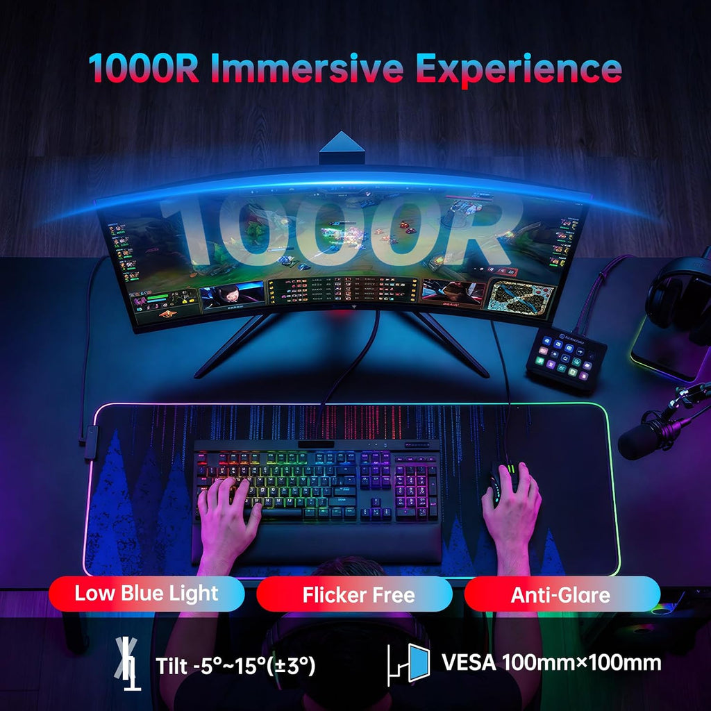 KTC 27 Inch 240Hz Curved Gaming Monitor, 2K QHD 2560x1440P Computer Monitor with 1000R, 2500:1 Contrast, Adaptive Sync, DP 1.4, HDMI 2.0, VESA, Tiltable, H27S25E