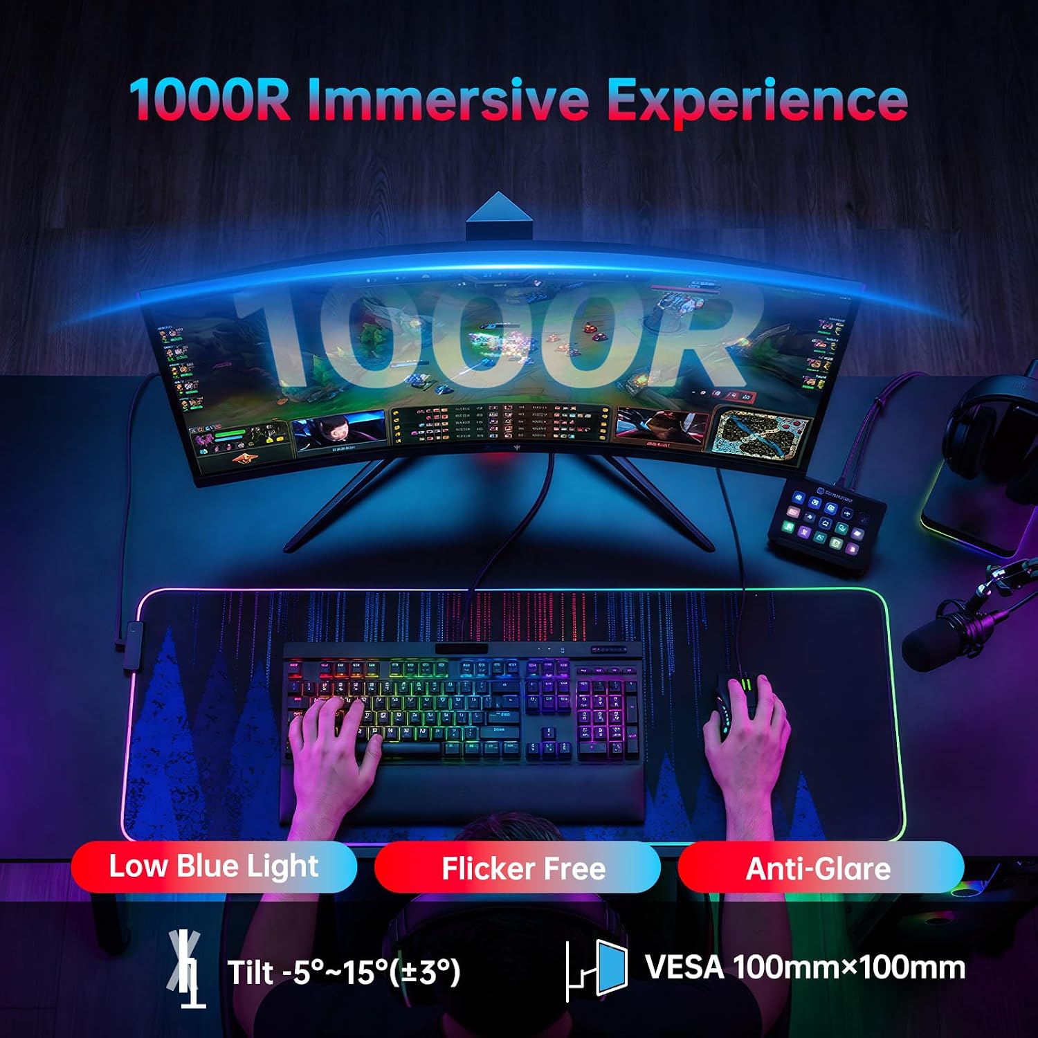 KTC 27 Inch 240Hz Curved Gaming Monitor, 2K QHD 2560x1440P Computer Monitor with 1000R, 2500:1 Contrast, Adaptive Sync, DP 1.4, HDMI 2.0, VESA, Tiltable, H27S25E