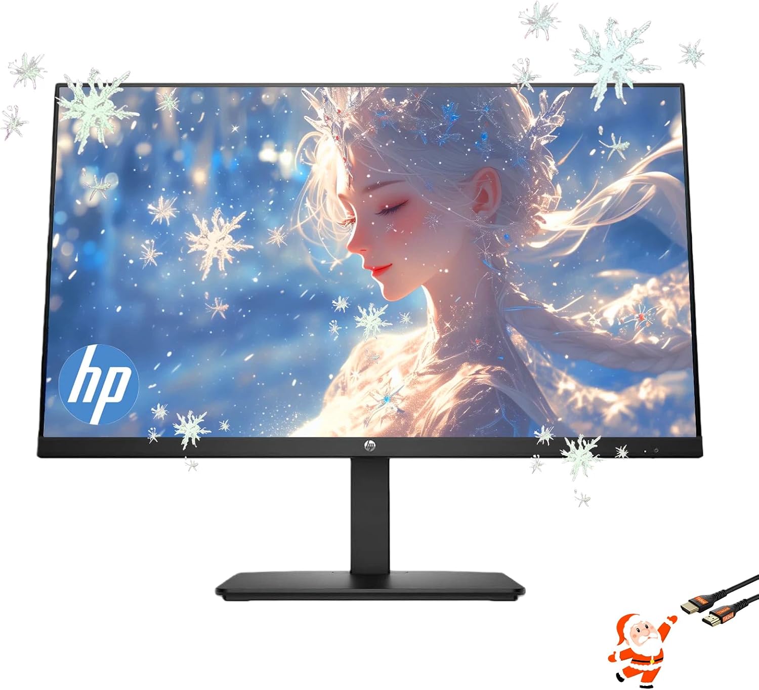 HP 27' IPS LED FHD Monitor - Built-in Dual 2W Speakers - 100Hz - HDMI, DisplayPort, VGA - Series 2025 Office Monitor - Eye Ease with Eyesafe Certification, Black, w/HDMI