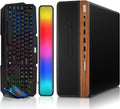 HP Dark Single Premium Desktop Computer PC – AMD Processor,16GB RAM,512GB SSD,RGB Keyboard with AI Copilot Key and Mouse,RGB Soundbar,Windows 11(Renewed)