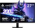 Amzfast 27 Inch 200Hz WQHD (2560 x 1440) Fast IPS Gaming Monitor, Built-in Speakers, 1ms G-SYNC Compatible, HDR400, 132% sRGB, 96% DCI-P3, VESA 100x100, HDMI 2.0 x 2 & DP 1.4 x 2, AMZG27F5Q